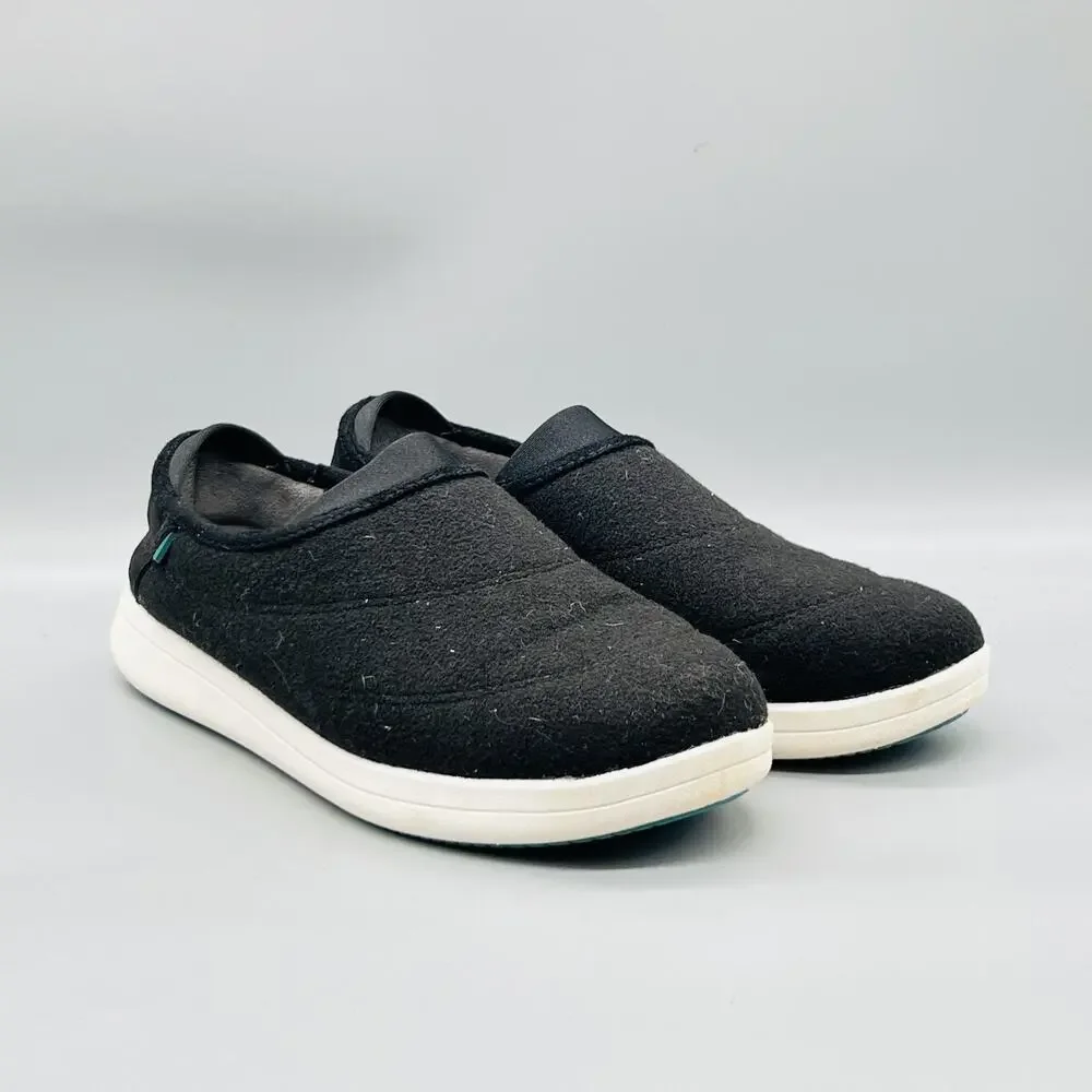 Vessi Shoes Mens 11 Black Sunday Slip On House Slippers Lined Comfort Cozy
